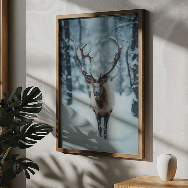 Reindeer Winter Poster