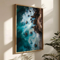 Ocean Rock Cliff Poster