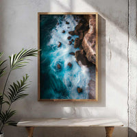 Ocean Rock Cliff Poster