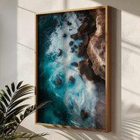 Ocean Rock Cliff Poster