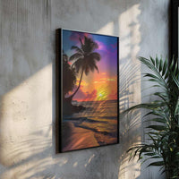 Palm Tree Sunset Poster