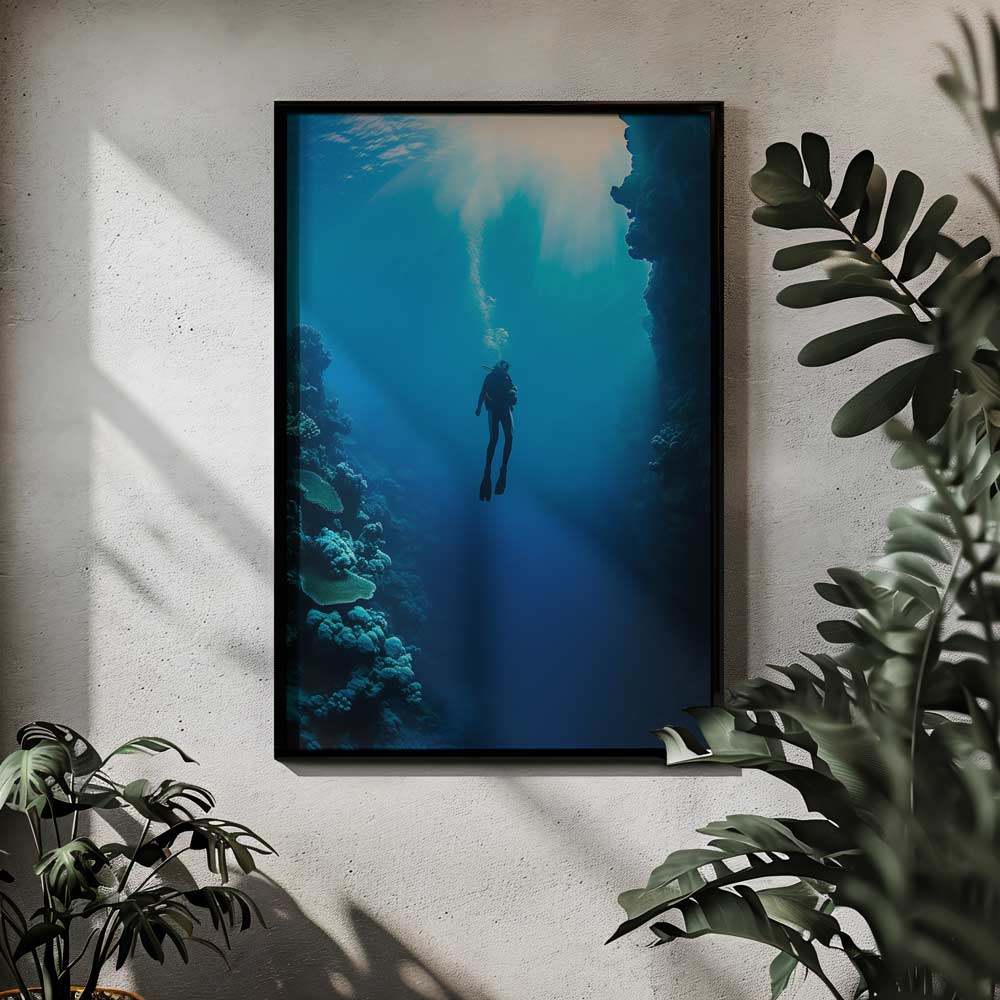 Underwater Diver Poster