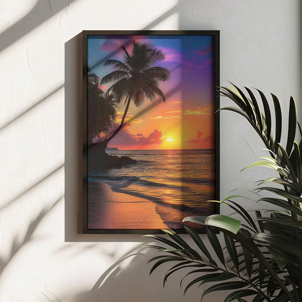 Palm Tree Sunset Poster