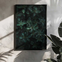 Dark Green Leaves Poster