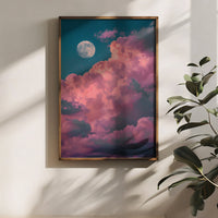 Moon In Clouds Poster