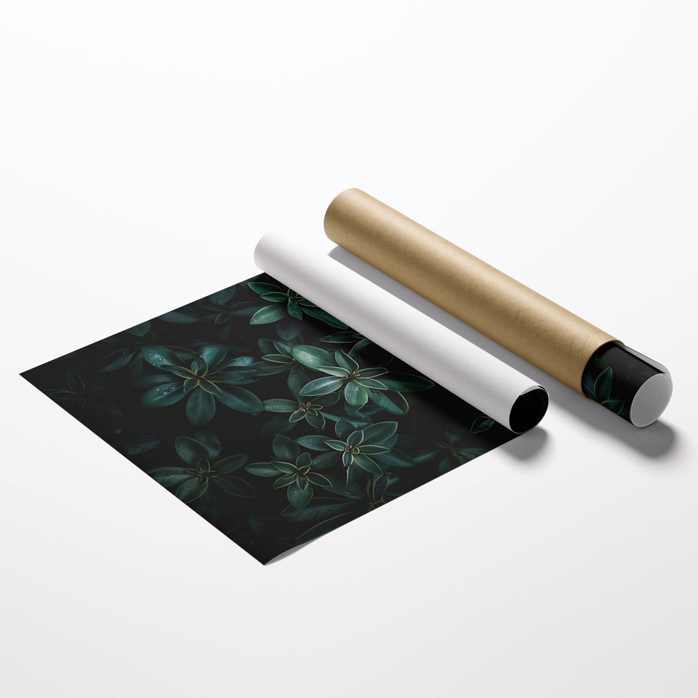 Dark Green Leaves Poster